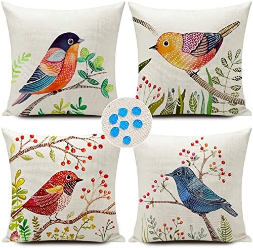 Outdoor Waterproof Throw Pillow Covers Set of 4 18x18 Inch