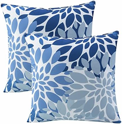JMKaixin 2 Pack Waterproof Decorative Outdoor Pillows 18x18 Inch