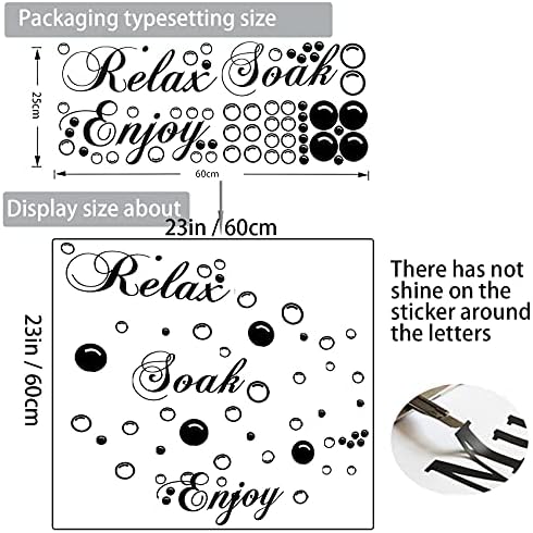 Bathroom Wall Stickers with Bubble Decals and Inspirational Quotes