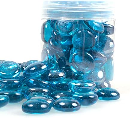 Shiny Stone High Luster Fire Glass Gravel 17-19mm Dark Aquamarine