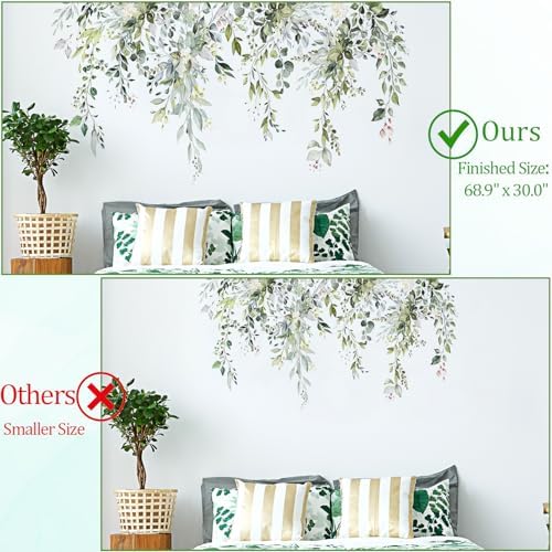 VePret Green Plants Wall Decals Peel and Stick