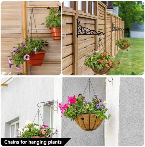 6 Pack 255 Inch Hanging Basket Chain with Hooks