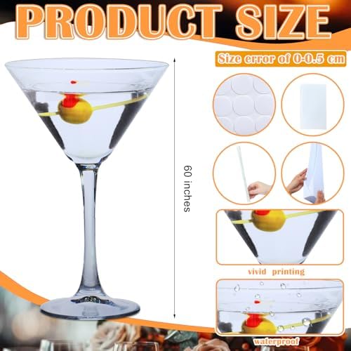 Leinuosen 5ft Martini Glass Stand Up Cardboard Cutout