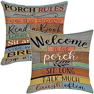 Jartinle Decorative Outdoor Pillow Covers 18x18 Inch