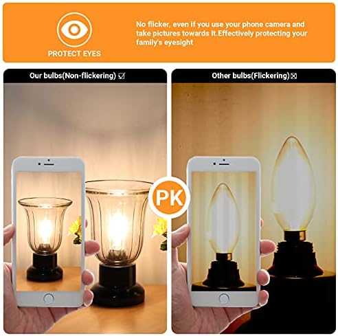 Qingmiao B11 E12 LED Candelabra Bulbs 4W Dimmable 12 Pack
