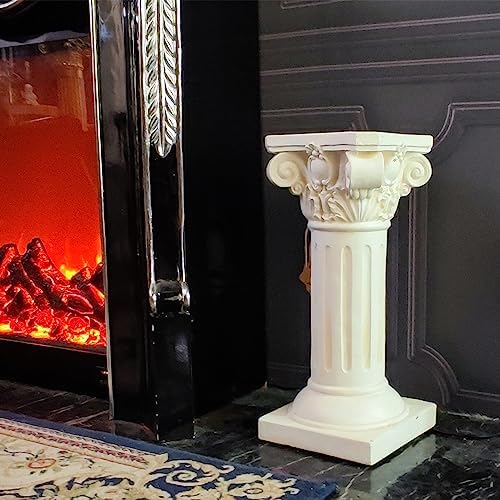 Classical Greek Ionic Column White Decor Stand