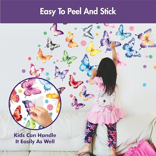 230 PCS Large Butterfly Wall Decals - Unique Design