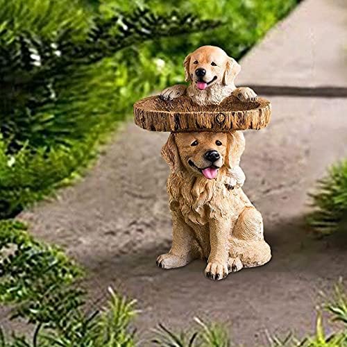 Lovskoo 79 In Resin Bird Bath with Sunflower Design
