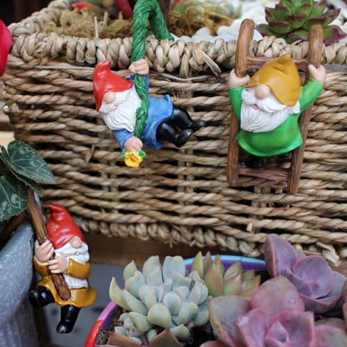 3PCS Climbing Gnome Tree Faces Outdoor Decor