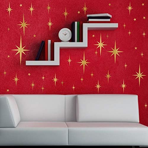 Easma Star Wall Stickers for Girls Room Decor 116pcs