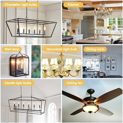 Qualilux Dusk to Dawn Candelabra LED Bulbs 4-Pack E12