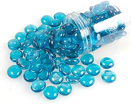 Shiny Stone High Luster Fire Glass Gravel 17-19mm Dark Aquamarine