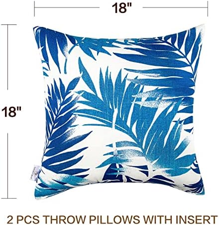 JMGBird 18x18 Inch Outdoor Throw Pillows with Insert