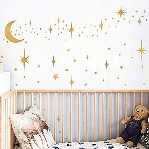 Easma Retro Starburst Wall Decals Atomic Stars Vinyl Decals