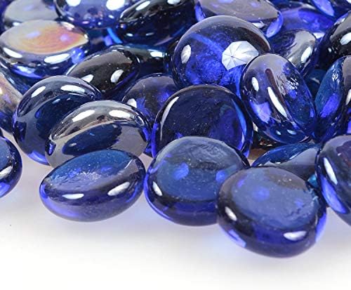 High Luster Reflective Fire Glass Gravel 17-19mm Sapphire Blue