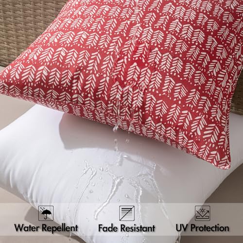 MIULEE Outdoor Set of 2 Waterproof Throw Pillows