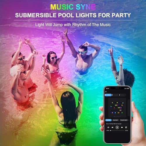 CREPOW RGB Underwater Pond Lights Set of 6