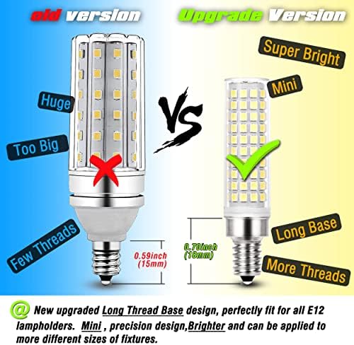 ALIDE E12 10W 6000K LED Candelabra Bulbs 5Pack