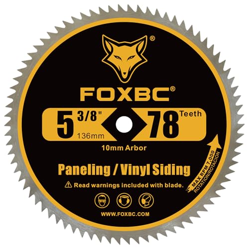 FOXBC 5 38 Inch Circular Saw Blade 78 Tooth 3 Pack