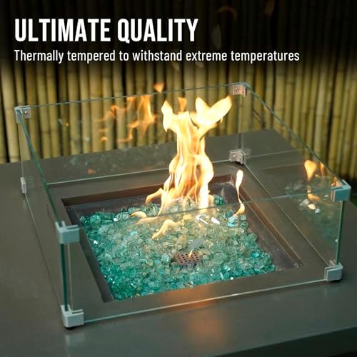 Skyflame 10-Pound Fire Glass with Light Green Reflective Finish