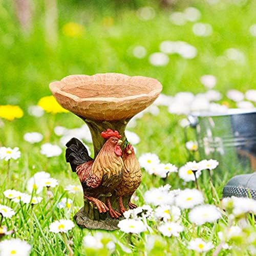 Lovskoo 79 In Sunflower Bird Bath with Hen Pedestal