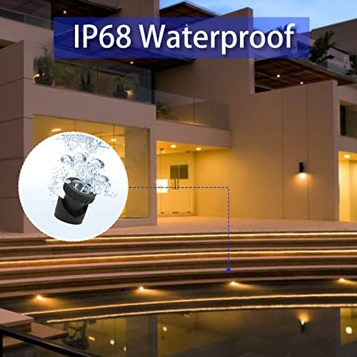 Warm White Pond Lights IP68 Waterproof Submersible Fountain Light for Garden Yard