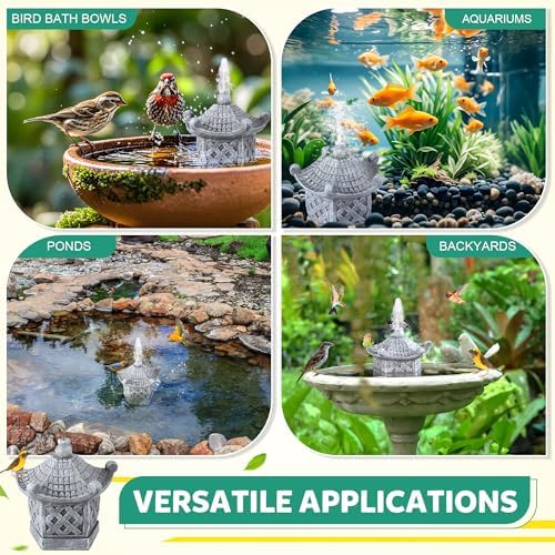 Saillong Resin Bird Bath Fountain with Pump