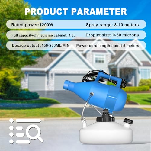 45L Portable Electric ULV Fogger Sprayer for Home and Garden