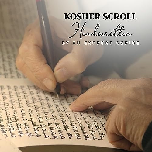 SURI Kosher Mezuzah Scroll 4 Inches Handwritten by Rabbi