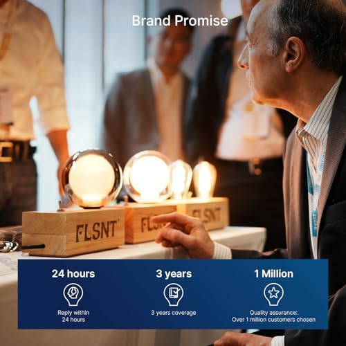 FLSNT 100W Equivalent Candelabra LED Bulbs 5000K Daylight Dimmable 6 Pack