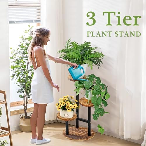 VECELO 3 Tier Plant Stand Indoor Outdoor