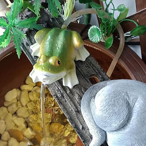 Resin Frog Water Spitter Statue for Outdoor Garden