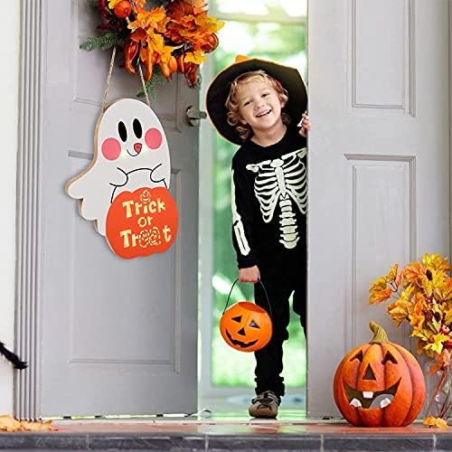 DERAYEE Halloween Door Sign with Light