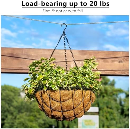 6 Pack 255 Inch Hanging Basket Chain with Hooks