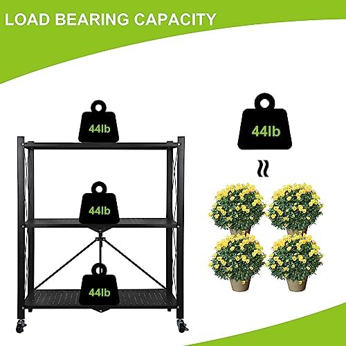 DOBEGARDEN 3 Tier Folding Plant Stand for Indoor Flowers
