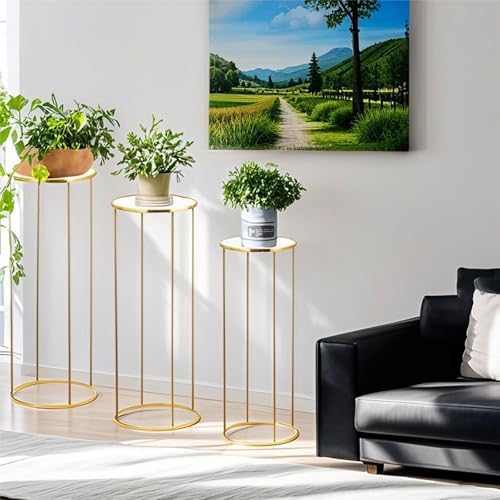 3pcs Gold Cylinder Pedestal Stand for Party Decor