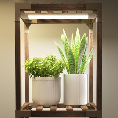 HOMKIRT Plant Stand with Grow Light for Indoor Plants