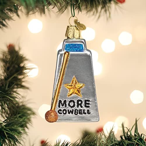 Old World Christmas Cowbell Glass Ornament for Tree