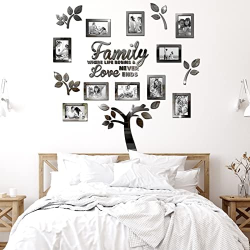 Family Tree Wall Decal 3D Acrylic Mirror Sticker