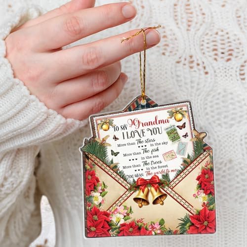 Bell Merry Christmas Decor Butterfly Clear Acrylic Ornament