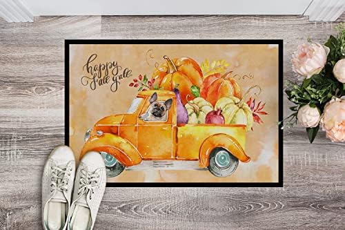 Carolines Treasures Fall Harvest Fawn French Bulldog Doormat 24x36