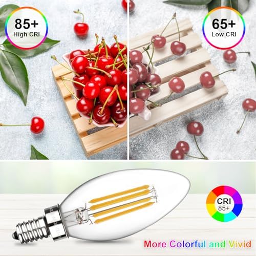 Boncoo E12 Candelabra LED Bulbs 6 Pack Dimmable