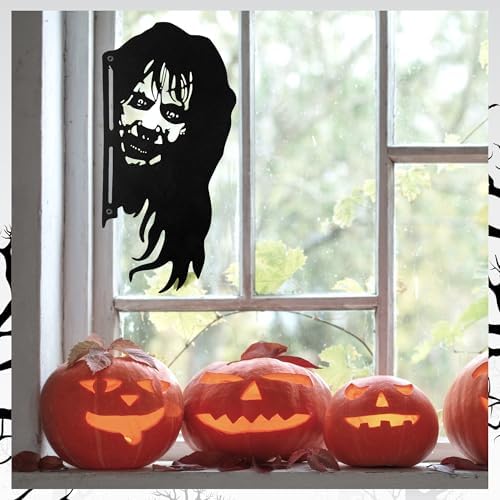 Halloween Witch Metal Garden Stake Decor