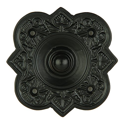 A29 Black Powder Coat Antique Doorbell Button
