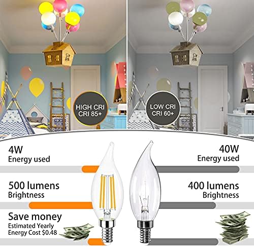 Sailstar E12 Dimmable LED Candle Bulbs 4W Warm White 3000K Pack of 6