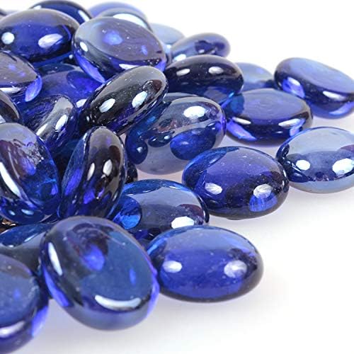 High Luster Reflective Fire Glass Gravel 17-19mm Sapphire Blue