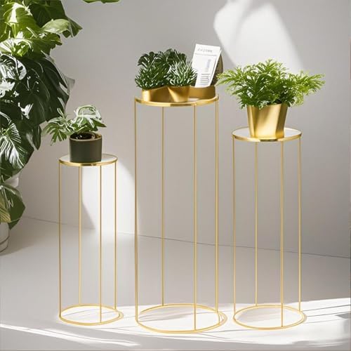 3pcs Gold Cylinder Pedestal Stand for Party Decor