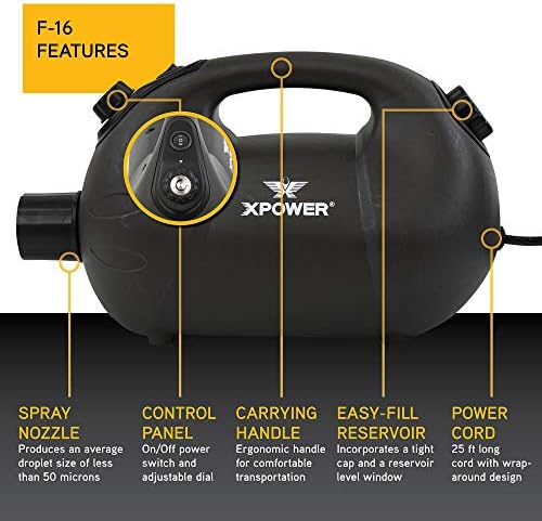 XPOWER F-16 ULV Cold Fogger for Pest Control and Cleaning