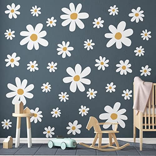 TaoBary 12 Sheets Daisy Wall Decal for Home Decor