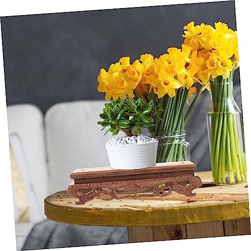 Rectangular Wooden Display Stand for Collectibles and Decor